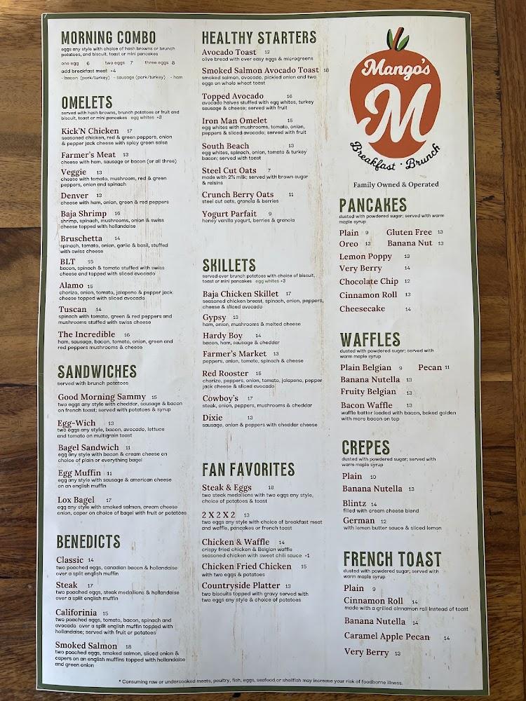 Mango's Breakfast and Brunch - Southlake Menu image 1
